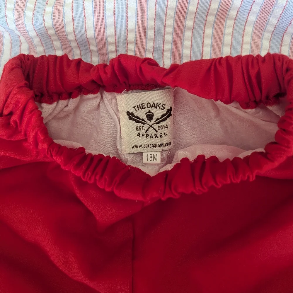 Red,White, and Blue Striped Girls Toddler Set